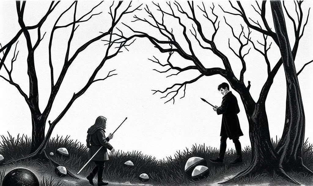 An outline image showing subplot lines connecting character arcs in fiction writing