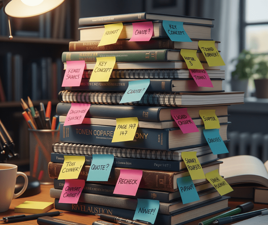 Citing sources made easy with books and research notes