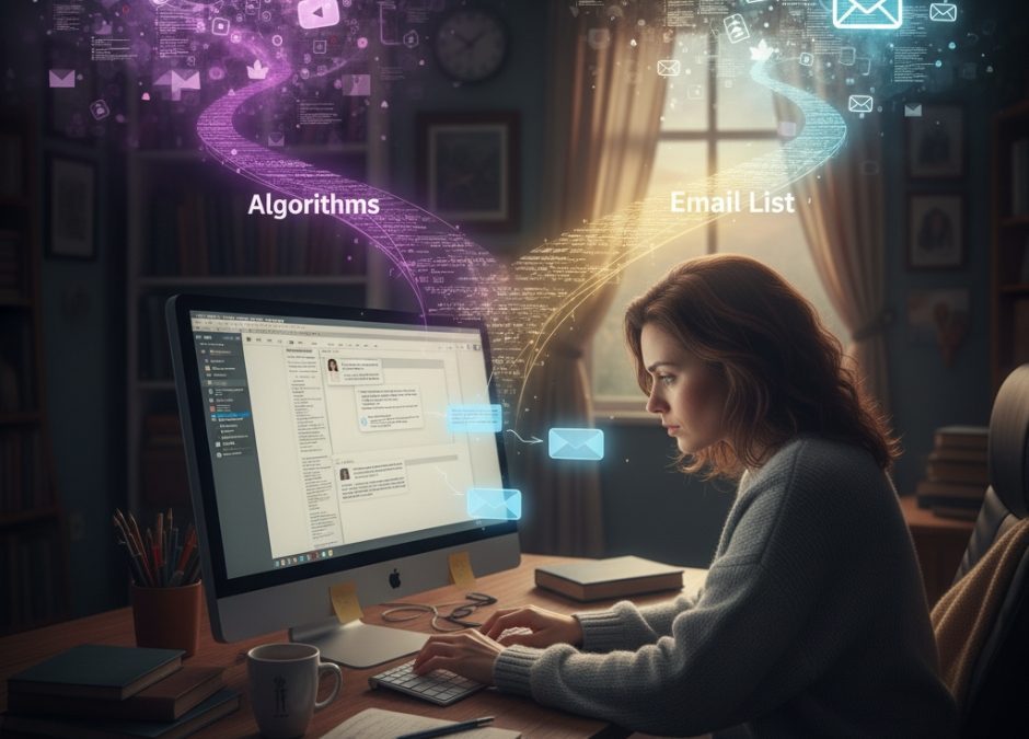 Author focusing on email list instead of algorithms in 2025